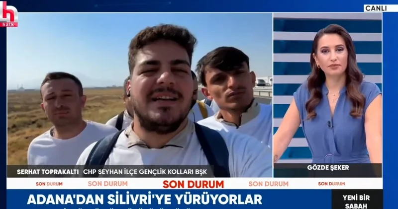 Adanalı gençler Zeydan Karalar ın özgürlüğü için 10 gündür yolda