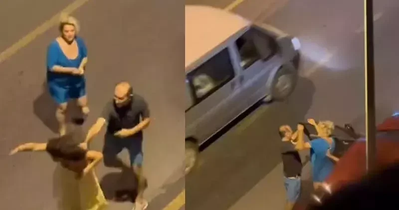 Kuşadası nda tartıştığı 2 kadını darbetti; o anlar kamerada