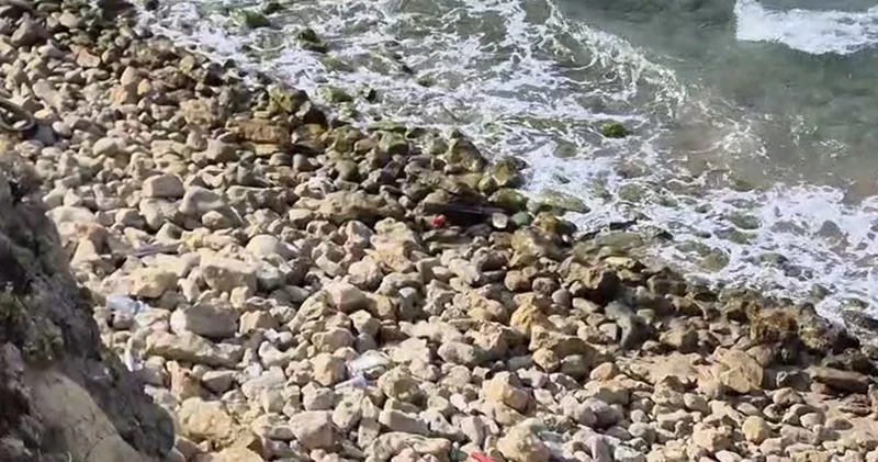 Şile sahilinde roket başlığına benzeyen cisim bulundu