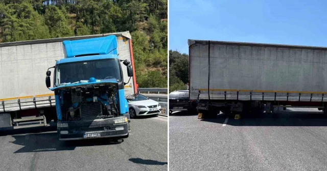 Arızalanan tır İzmir Manisa yolunu kapattı Manisa Haberleri