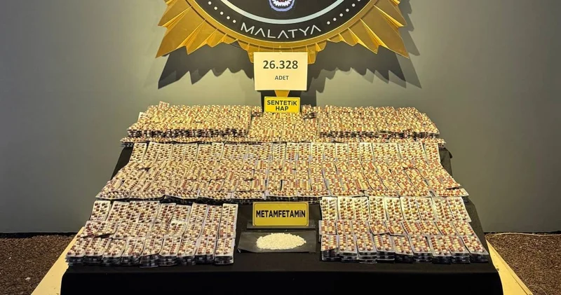 Malatya da uyuşturucu ticaretine operasyon: 26 bini aşkın hap ele geçirildi