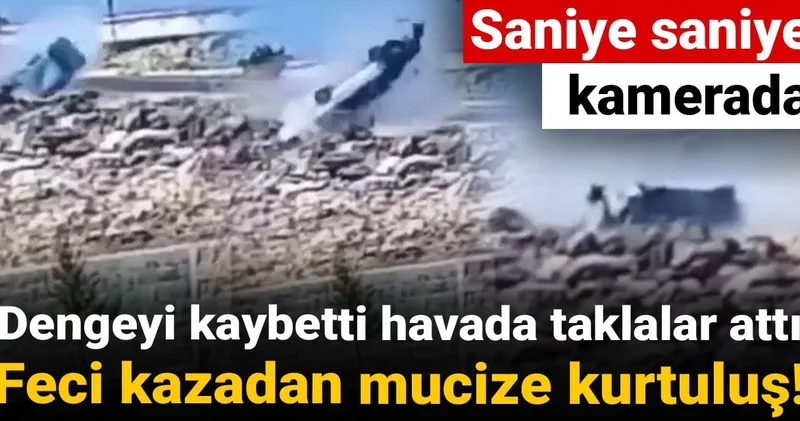 Dengeyi kaybetti havada taklalar attı: Feci kazadan mucize kurtuluş!