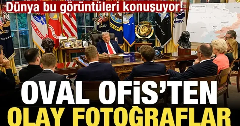Dünya bu görüntüleri konuşuyor! Oval Ofis ten olay fotoğraflar
