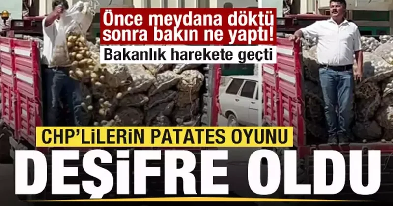 Algı operasyonu bozuldu! Patates oyunu deşifre oldu! Pazara götürüp satmış