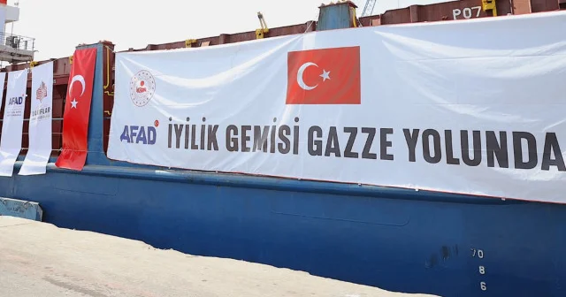 Türkiye den Gazze ye 101 bin ton insani yardım malzemesi yollandı Gündem Haberleri