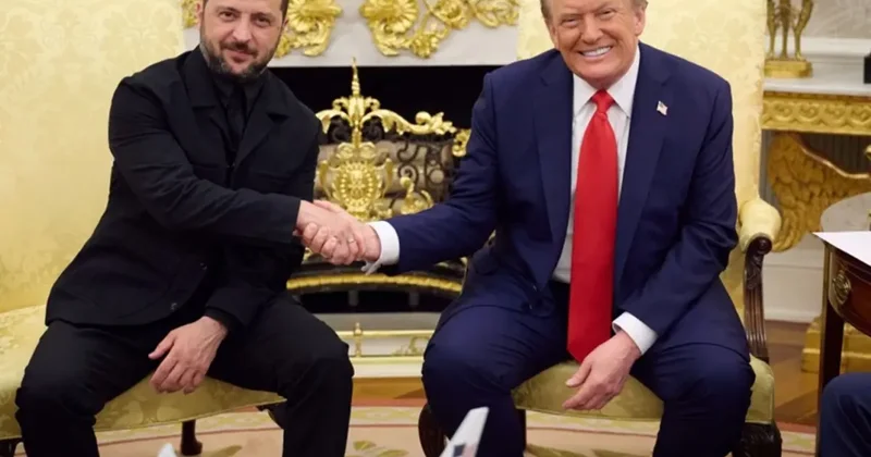Zelenski den Trump a teşekkür yağmuru: 1 dakika içinde 8 defa etti