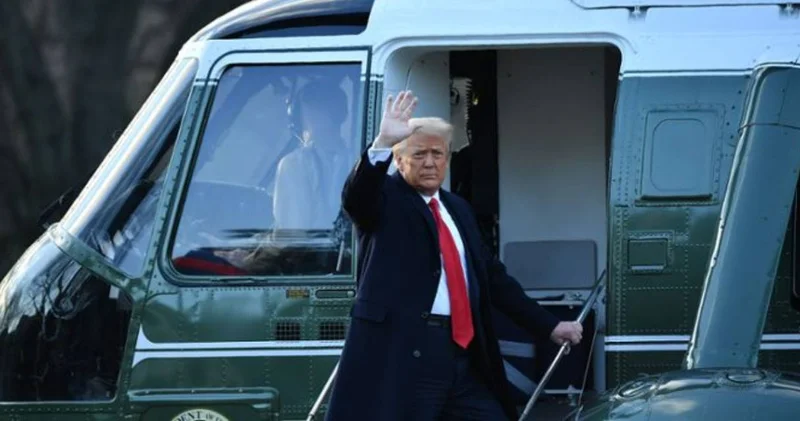 Trump ın helikopteri acil iniş yaptı!