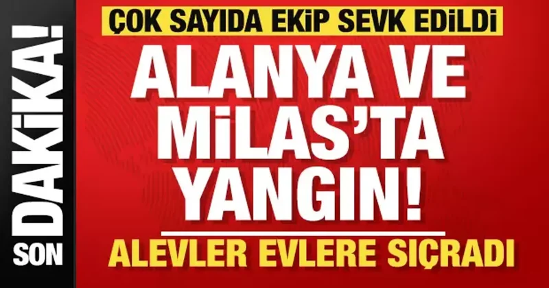 Son dakika... Alanya ve Milas ta yürek yakan haber! Çok sayıda ekip sevk edildi!