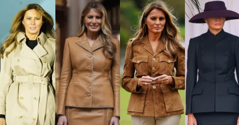 Melania Trump ın İngiltere ziyaretinde giydiği kıyafetlerin gizli mesajları magazin haberleri