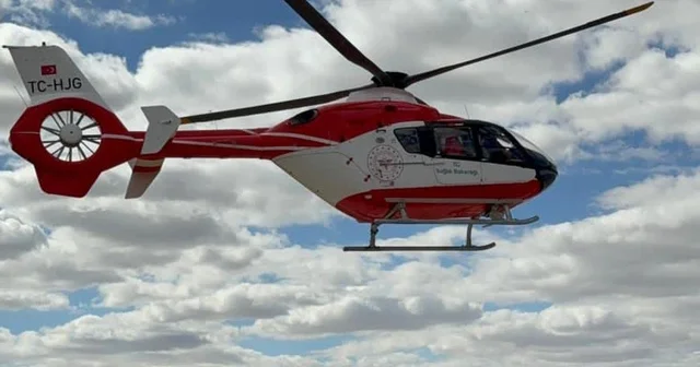 Nevşehir de hasta bebek, ambulans helikopterle Ankara ya sevk edildi Nevşehir Haberleri