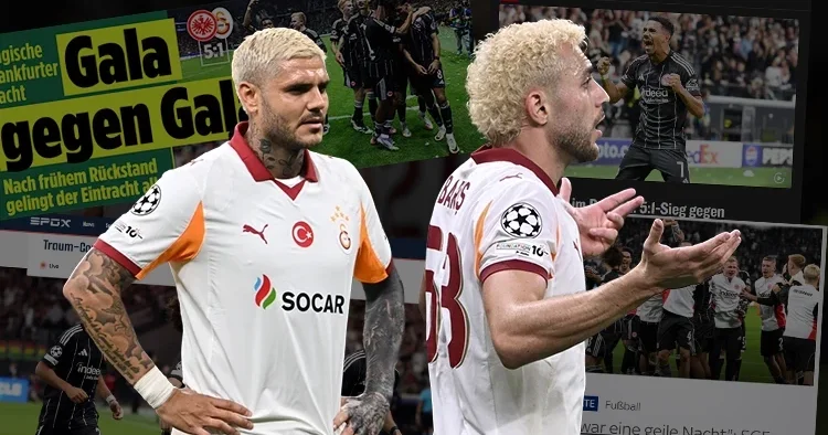 Galatasaray ın ağır Frankfurt yenilgisi Alman basınında! Büyülü gece! Frankfurt ezdi