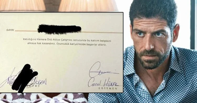 Ünlü oyuncu Cemal Hünal ın imzasıyla sahte sertifika!