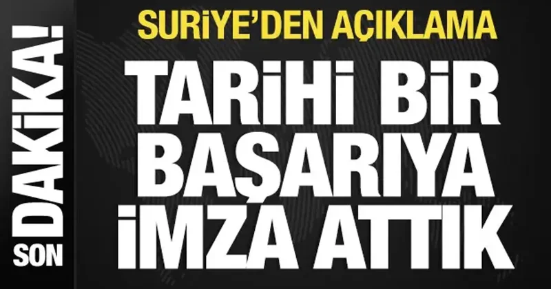 Suriye den AB açıklaması: Tarihi bir başarı!