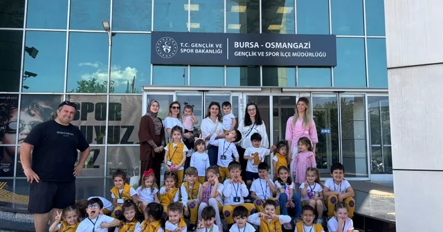 Bursa da anaokulu öğrencileri atıcılık tesisini ziyaret etti Bursa Haberleri