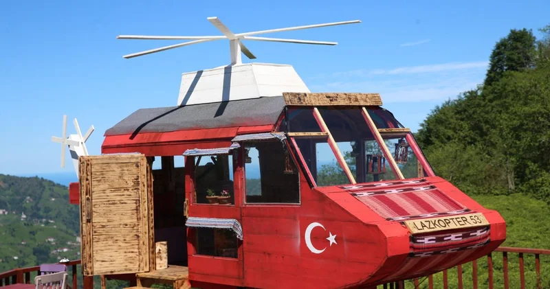 Rizeliye imkansız yoktur deyip Lazkopter yaptı! Uçuyor mu diye soruyorlar