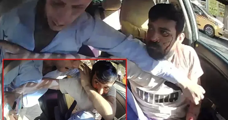 SON DAKİKA…Gaziantep’te taksiciye bıçaklı saldırı! Dehşet anları kamerada: Yüzünü ve boynunu defalarca…
