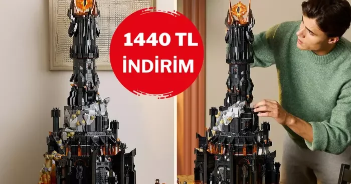 LEGO Icons Yüzüklerin Efendisi Barad dûr Yaratıcı Yapım Seti indirime girdi