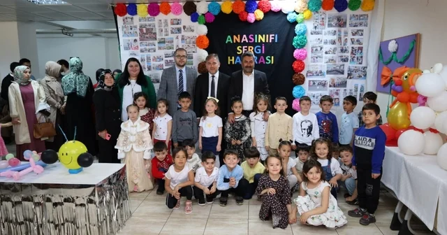 Orta da anaokulu öğrencilerinin hazırladığı dönem sonu sergisi açıldı Çankırı Haberleri