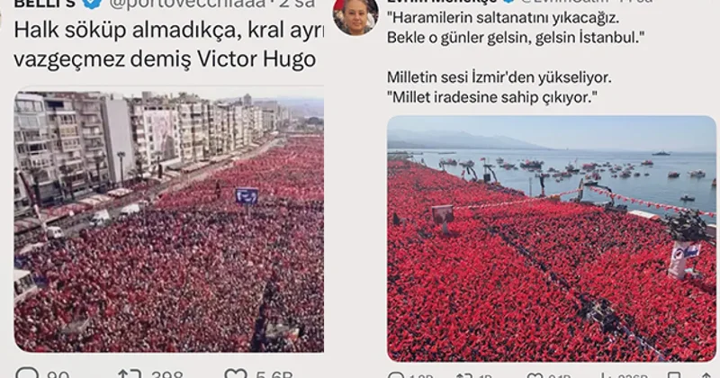 CHP liler AK Parti mitingini CHP İzmir mitingi diye paylaştılar!