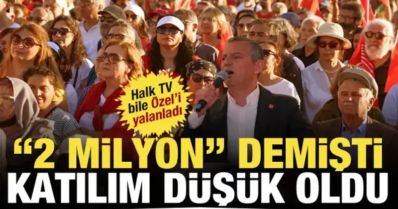Özgür Özel in 2 milyon dediği İzmir mitingine 70 bin kişi katılmış