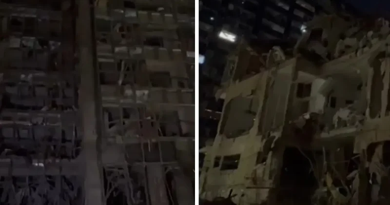 İran ın vurduğu bölgede büyük yıkım! Kameralara böyle yansıdı