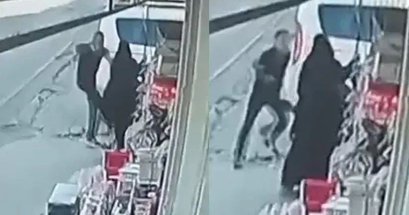 Arnavutköy de sokak ortasında boşanma aşamasındaki eşini darbetti