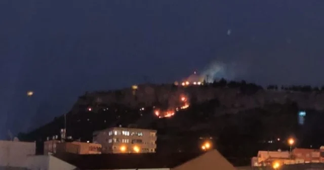 Mardin Kalesi eteklerinde 3 ayrı noktada örtü yangını (2) Mardin Haberleri