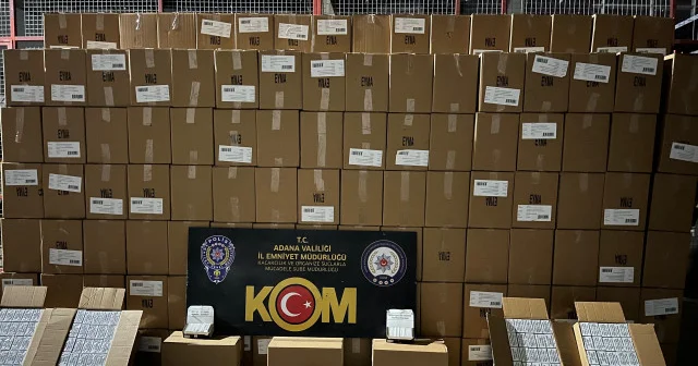 Adana’da KOM ekiplerinden nokta operasyon: 6 Milyondan fazla makaron ele geçirildi VİDEO İZLE
