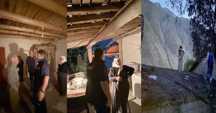 AFAD, yangında evi zarar gören aileyi ziyaret etti