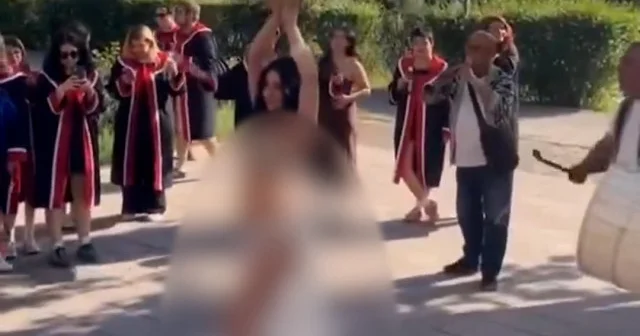ODTÜ mezuniyetinde rezillik: Dansöz oynattılar VİDEO İZLE