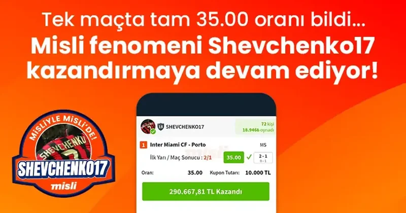 SHEVCHENKO17 İY / MS tahminleriyle kazandırmaya devam ediyor! Tek maçta 35.00 oranı bildi… İddaa Spor Haberleri