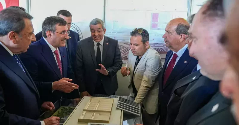 Cumhurbaşkanı Yardımcısı Yılmaz, KKTC de Cumhurbaşkanı Tatar ve Başbakan Üstel ile Güzelyurt u ziyaret etti