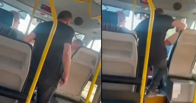 Fatih te minibüste Ayağıma bastın kavgası