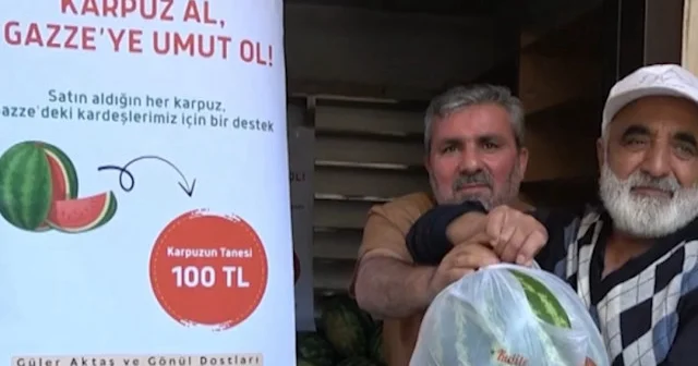 Sivas ta karpuzlar Gazze ye yardıma dönüşüyor VİDEO İZLE
