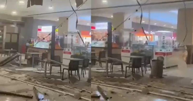 İstanbul da AVM nin tavanı çöktü! Vatandaşlar dehşeti yaşadı