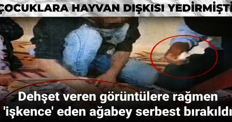 4 çocuğa hayvan dışkısı yedirdi: Üvey ağabey serbest bırakıldı