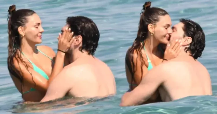 Cedi Osman ve oyuncu Ebru Şahin tatilde... Öpmeye doyamadı!