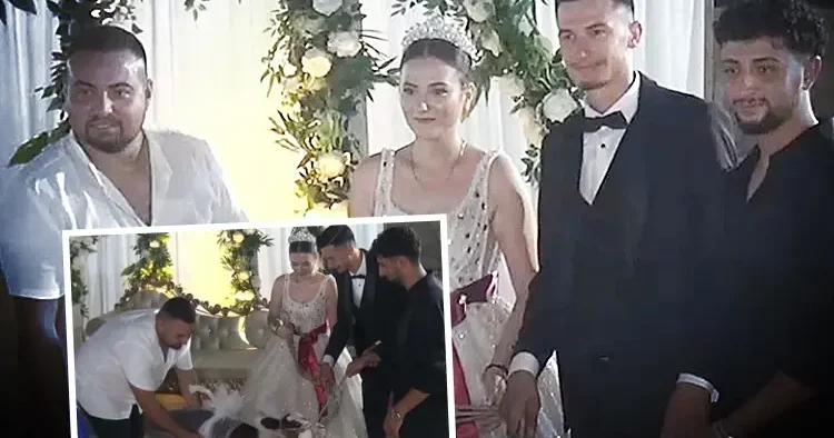 Gelin ve damada verilen düğün hediyesi davetlileri şaşkına çevirdi... Tebessüm ettiren görüntü