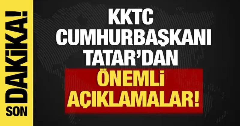Son dakika... KKTC Cumhurbaşkanı Tatar TRT ye konuşuyor!