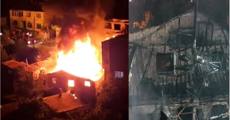 Buzdolabı patladı, 4 gecekondu kül oldu