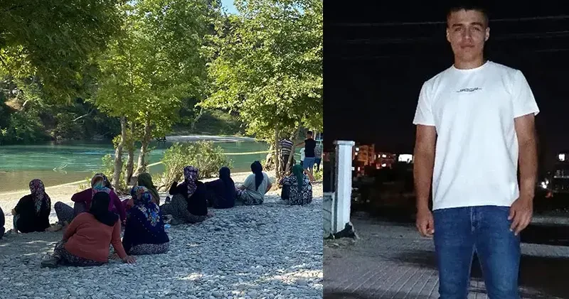 Irmağa düşen topu almak için suya atlayan Özgür kayboldu