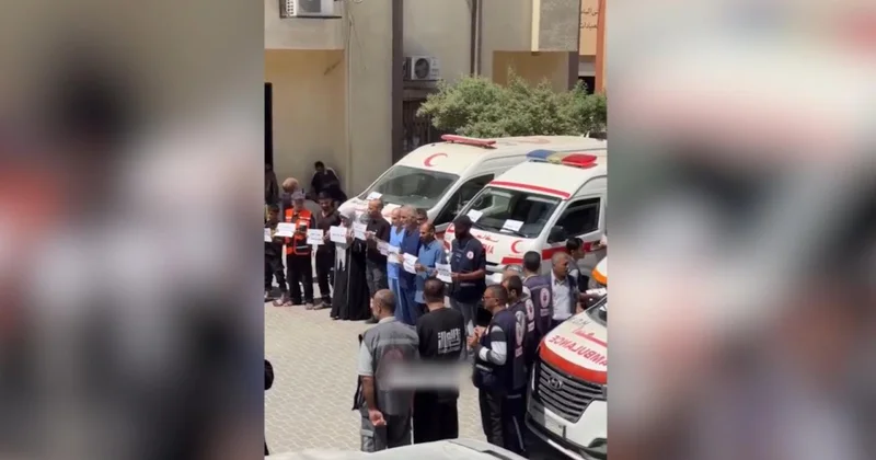 Gazze de ambulans sirenleri yardım çağrısı için çaldı