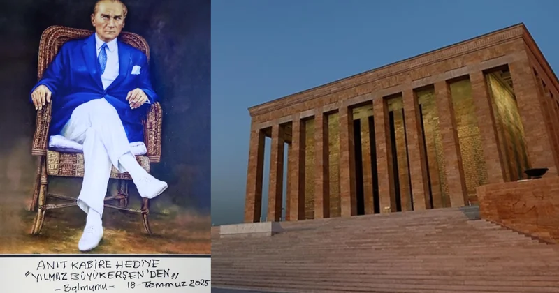 Yılmaz Büyükerşen den Anıtkabir e muhteşem hediye Sözcü Gazetesi