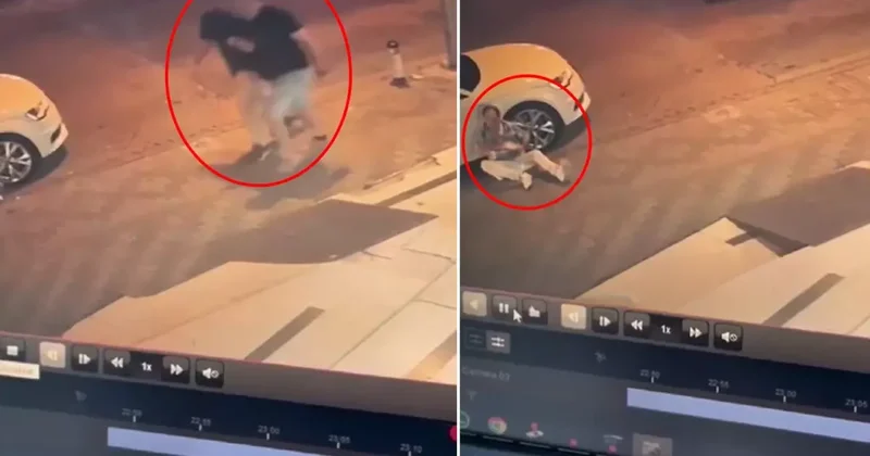 Yolda gördüğü adama yumruk atıp yürümeye devam etti