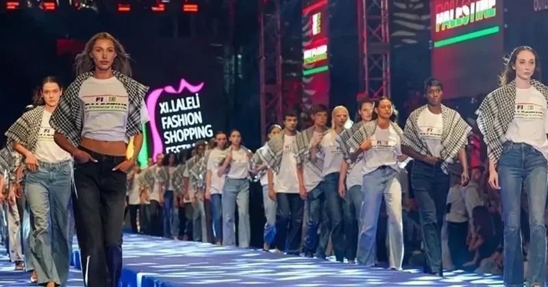 60 modelden Filistin e güçlü dayanışma mesajı
