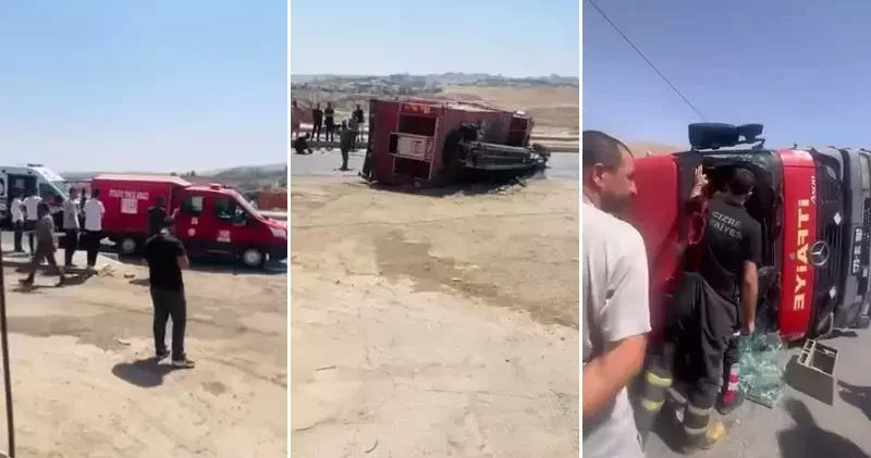 Yangına giden itfaiye aracı devrildi: 5 yaralı