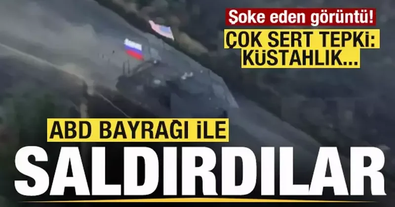 Cephede şoke eden görüntü! ABD bayrağı ile savaşa girdiler!