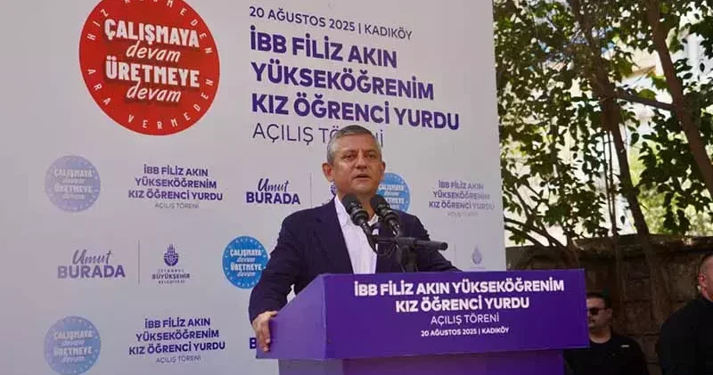Özgür Özel: Filiz Akın’ın ismini yaşattığı bu yurdu onsuz da olsak hep birlikte açıyoruz