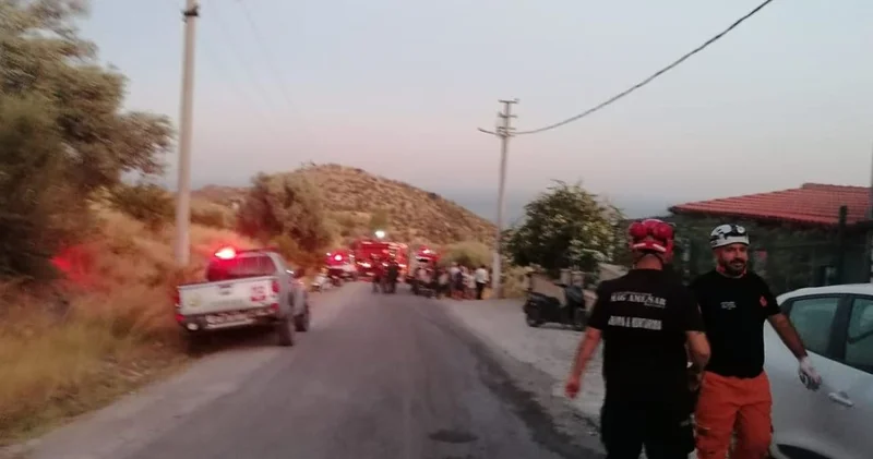 Datça da koca zeytinlik 1 saat yandı