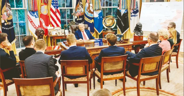 Trump tan Oval Ofis pozu: Avrupa yı hizaya getirdi Dünya Haberleri